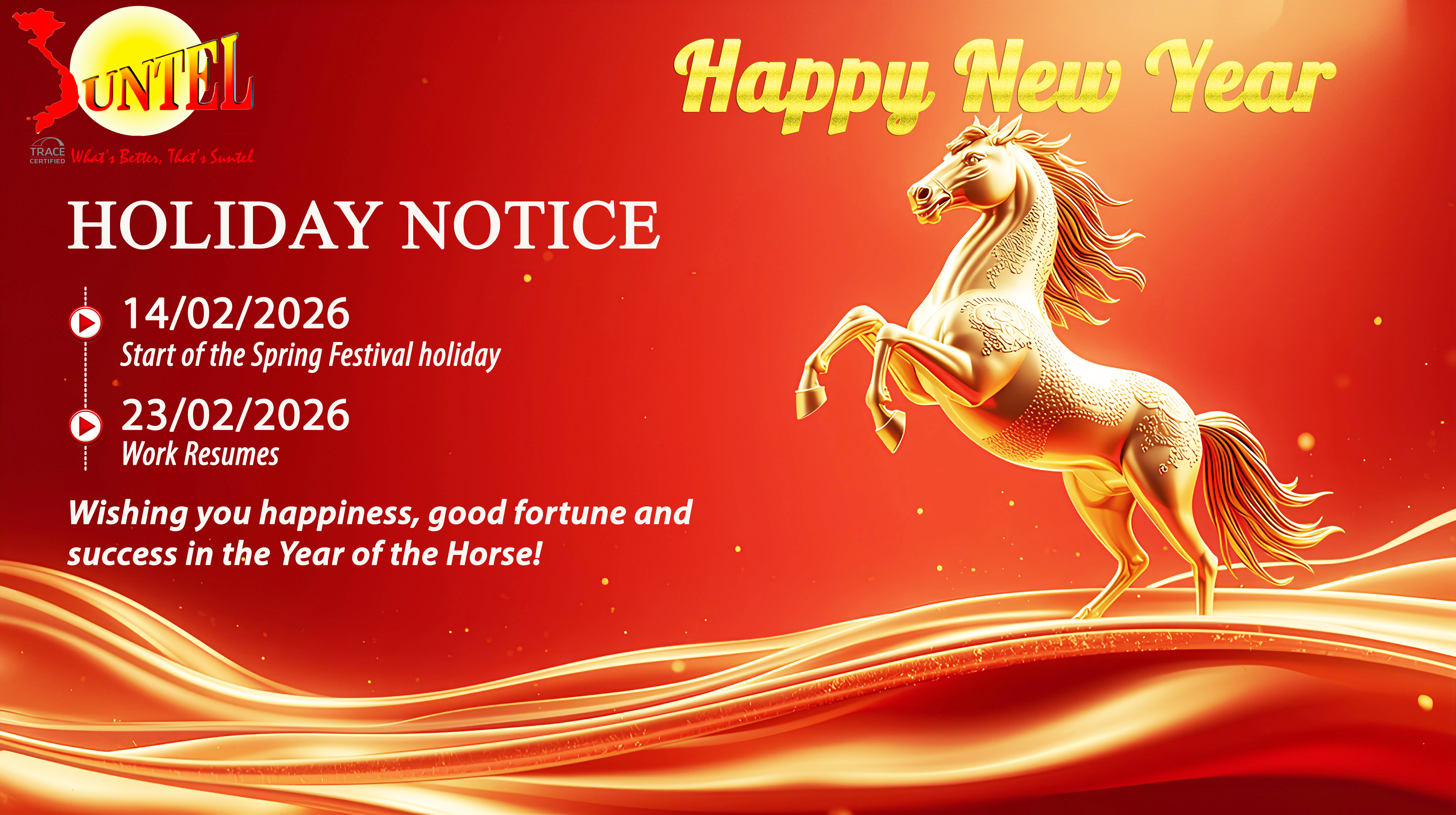 THÔNG BÁO NGHỈ TẾT NGUYÊN ĐÁN